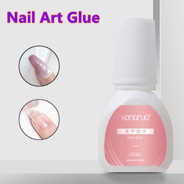 

nail gel 1 pcs 15ml art glue fake pieces powerful diamond brush piece ungluing agent, Red;pink