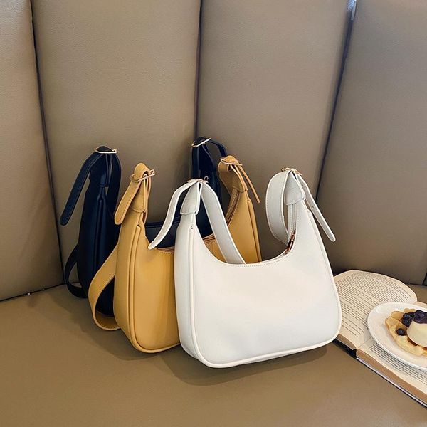 

evening bags 2021 trendy ladies pu shoulder messenger bag fashion all-match crescent dumpling