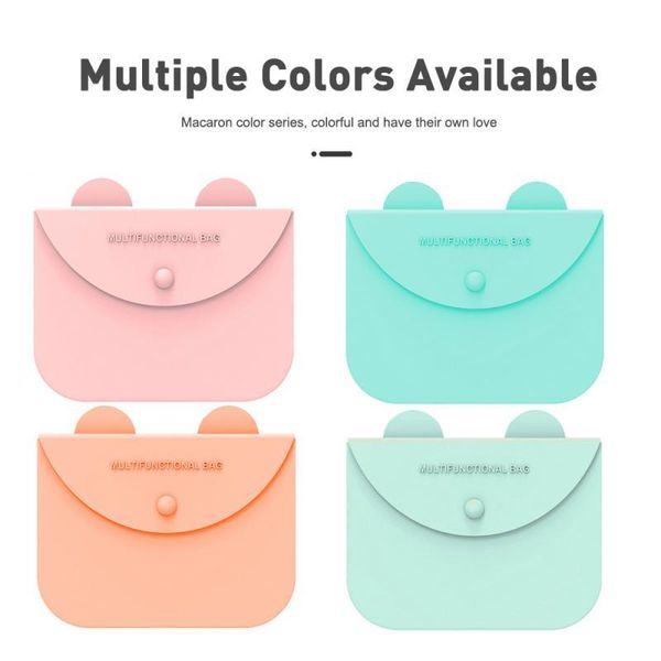 

storage bags 1pcs portable mask box bag temporary document clip - safety tslm1