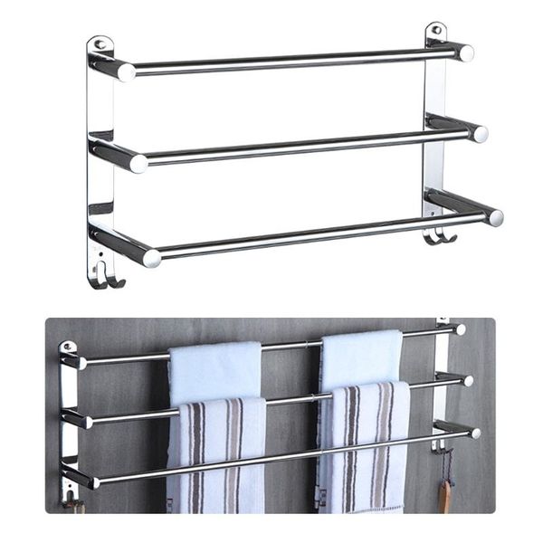 

stretchable adjustable stainless steel towel bar 3-tier flexable bathroom rack wall mount hand hanger holder racks