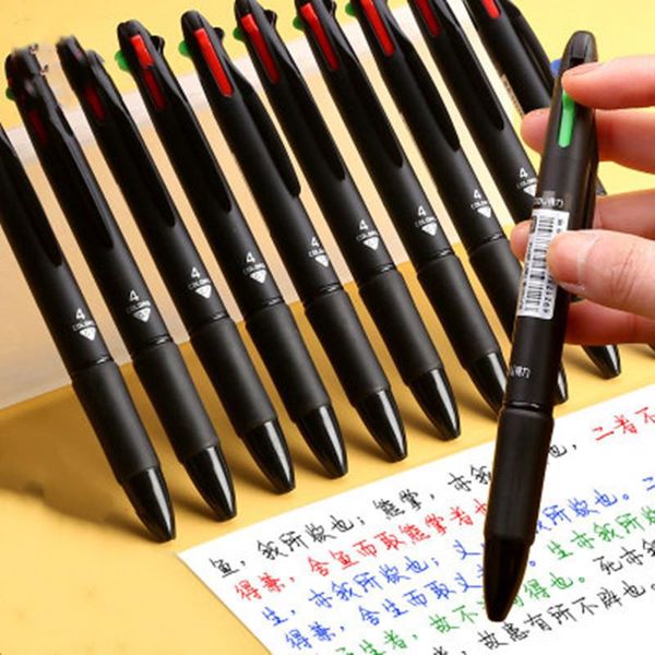 

ballpoint pens 1pcs black pen colorful 0.7mm red green blue refill stationery school chancery office fast, Blue;orange
