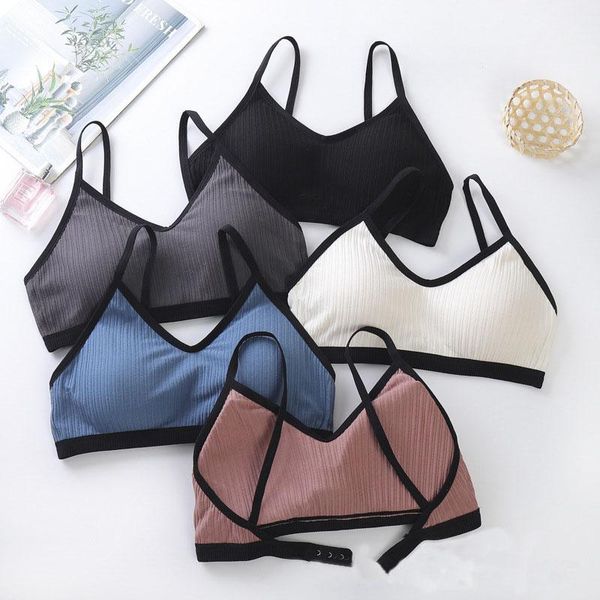 

bustiers & corsets women's cotton underwear tube bra sling lady sports seamless female crop, Black;white