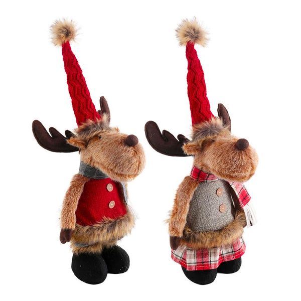 

christmas decorations standing doll santa claus 2022 for home elk ornaments xmas