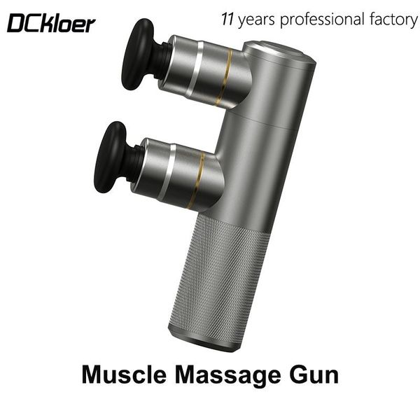 

dckloer fascia gun muscle massage double head 4 heads massager pain relief slimming shaping portable mini 0.76kg