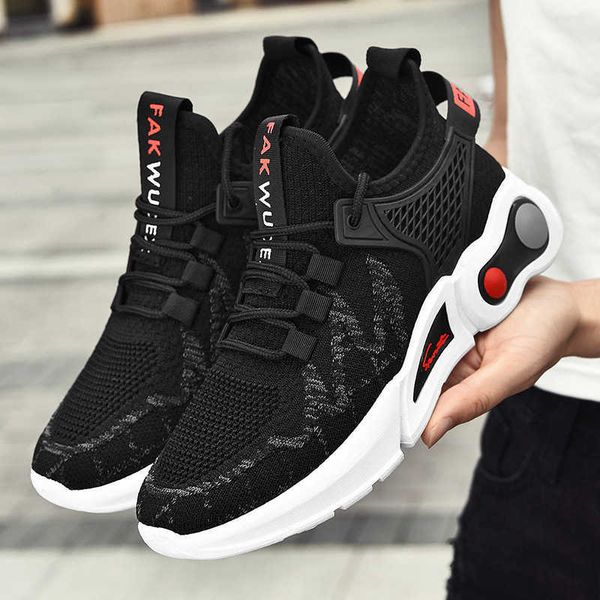 

men's shoes summer 2021 designer men's casual fashion korean student comfortable and breathable flying woventraining sneakers