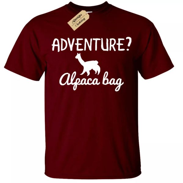 

adventure alpaca pocket t-shirt funny mens alpaca lama, White;black