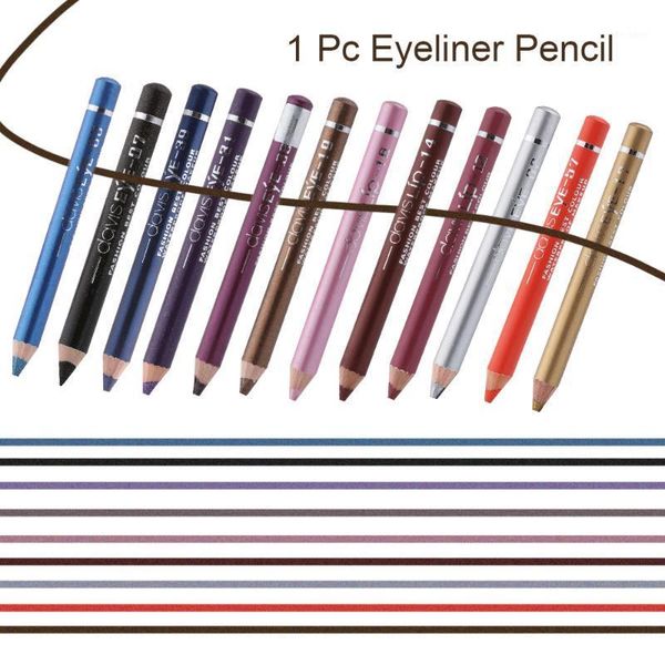 

1pc eyeliner pencil with sharpener highlighter pigment waterproof long lasting glitter eyeshadow pen eye cosmetic makeup tools1