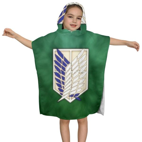 

towel attack on titan children's hooded bath beach swimming pool personality can wear applicable (2-7 years old)