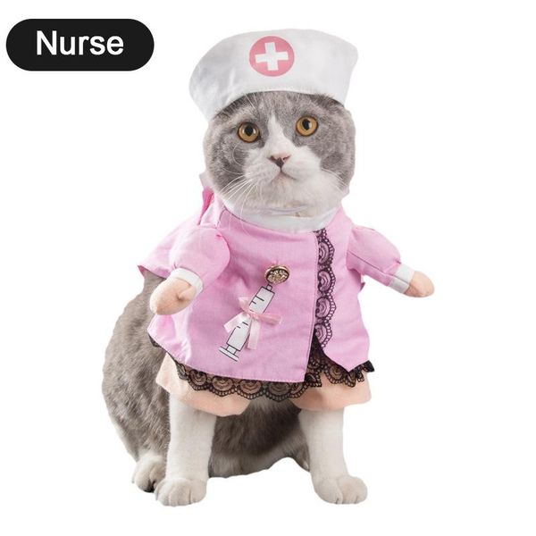 

cat costumes funny dog clothes pet clothing cosplay role playing suit pirate halloween dressing up party costume
