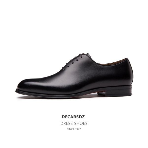 

dress shoes decarsdz men 2021 fashion wedding brogues casual british genuine leather office oxford, Black