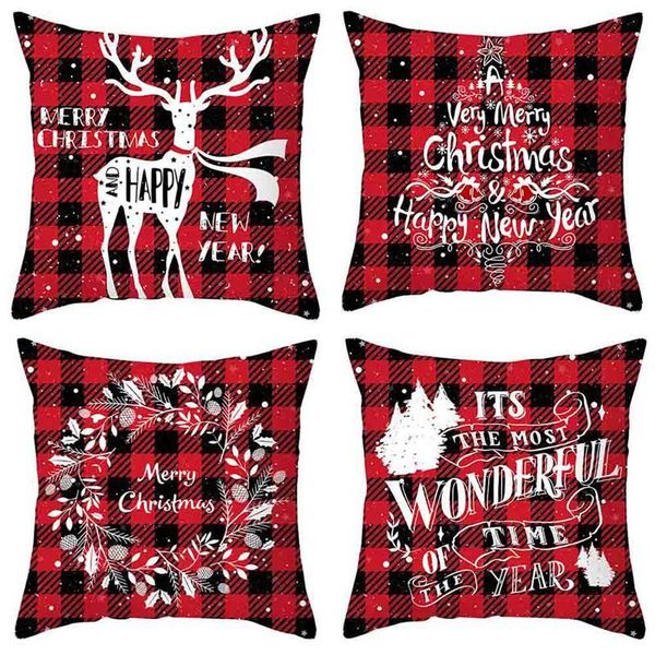 

christmas cushion cover 45*45 pillowcase sofa cushions pillow cases linen covers home decor cushion/decorative
