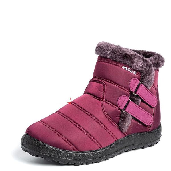 

boots winter women's snow pure color lovely flat warm cotton shoes tube suede genuine non-slip girls boot 2021 fashion, Black