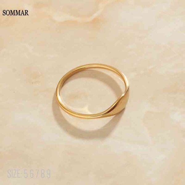 

sommar new 18kgp gold filled size 6 7 8 female wedding rings cambered surface opal jewelry, Silver