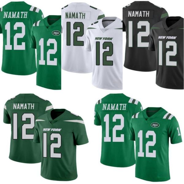

new york jets men #12 joe namath women youth jersey, Black;red