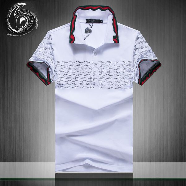 2021 Italia Mens Polo Uomo T shirt High Street Ricamo Polo tinta unita Giarrettiera Stampa Abbigliamento cotone di alta qualità Tees