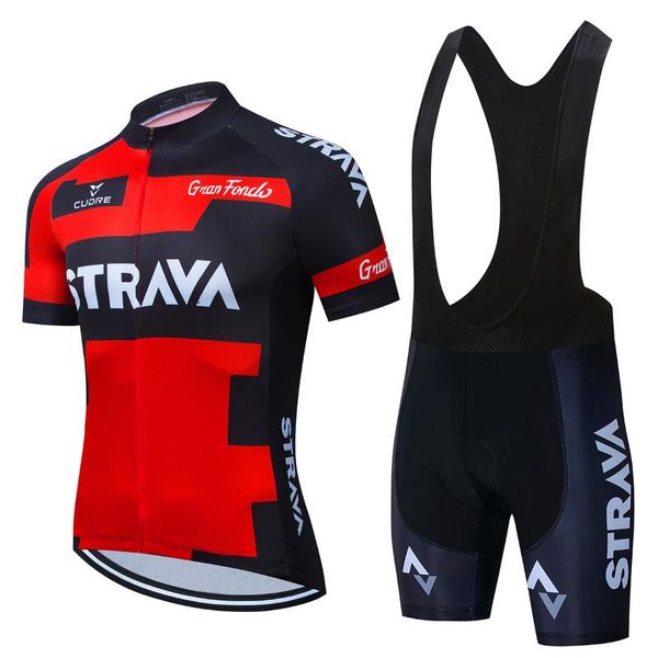 

racing sets strava cycling bib set mtb bicycle team suit bike jersey quick-dry mountain clothes for men, Black;blue