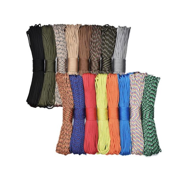 

outdoor gadgets 31 meters long 9 stand cores 550 paracord parachute cord lanyard tent rope dia 4mm for hiking camping climbing