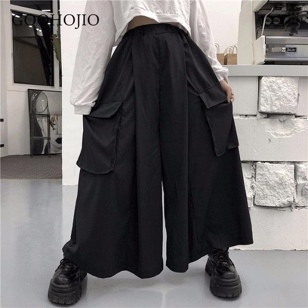

spring and autumn chic pants for women fashionable casual trousers all-match wide leg women's & capris, Black;white