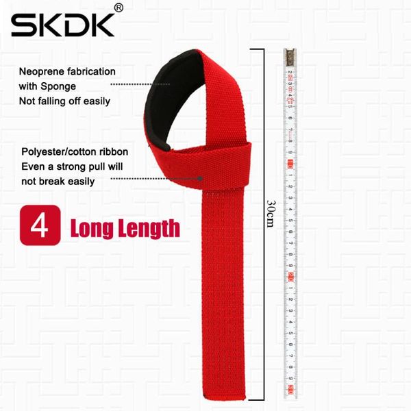 

wrist support skdk lifting anti-slip sport weightlifting weight straps hand fitness safety grips crossfit gym bodybuilding, Black;red