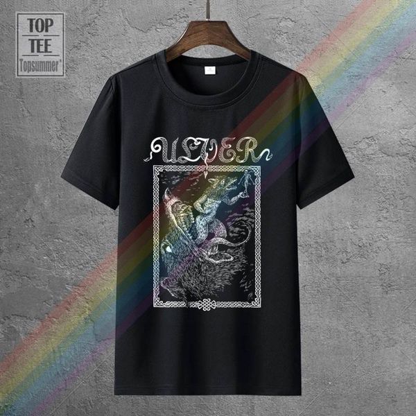 

men's t-shirts ulver t shirt black metal retro t-shirt short sleeve o-neck summer stree twear, White;black