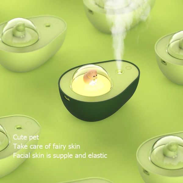 

humidifiers kewer avocado humidifier household cute small air moisturizing mute purifier mist maker with led night light