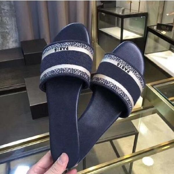 

paris womens shoes scuffs summer sandals beach slide girls flip flops loafers beautiful embroidered slippers