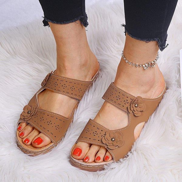 

women's shoes large size slipper summer sandals flat beach roman slippers, Black