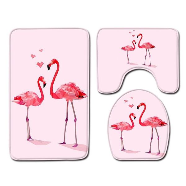 

bath mats cartoon animal leaf pattern bathroom products rug carpet toilet seat mat decor three-piece set