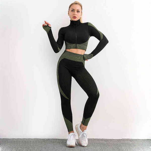 

women's t-shirt seamls cashmere thickened yoga suit in autumn and winter, White