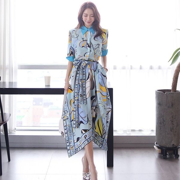 

korean unregulated summer print long female dress only breasted lace up to robe femme split elegant streetwear dresses, Black;gray