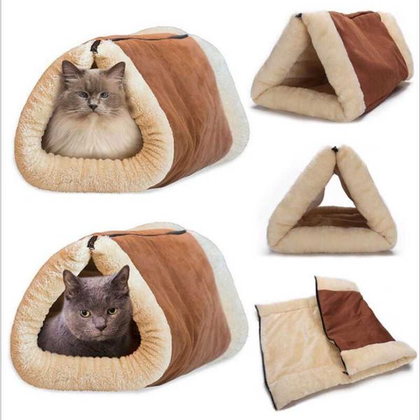 

cat beds & furniture portable pet nest cute sleeping bag warm bed cushion house