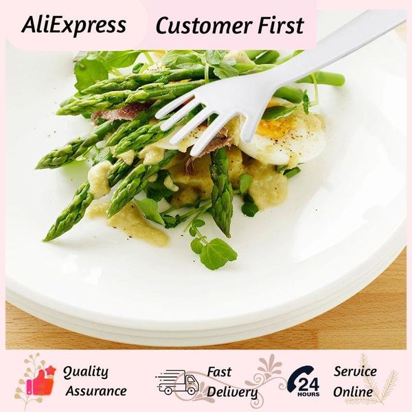 

forks 2pcs portable lunch tableware cutlery creative pp material two hand shape fork travel outdoor dining dinnerware