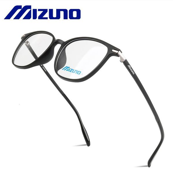 

mizuno men's spectacle sports stylish round optical glasses women prescription myopia eyeglasses lenses eyewear frame fashion sungla su, Black