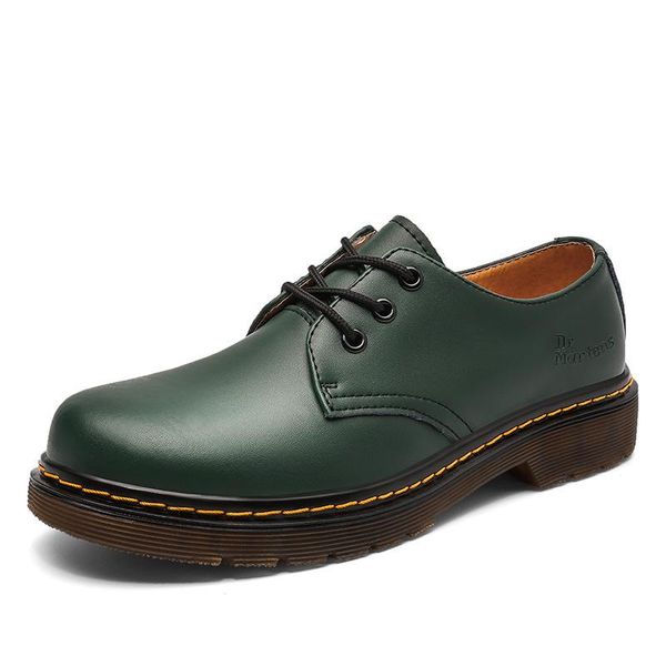 

boots large size 1 women's trend low-cut men's single shoes round toe casual tooling fashion short, Black