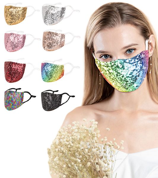 

drill sequin filter insert washable cloth warm cotton mask