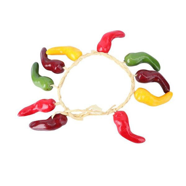 

decorative flowers & wreaths 1pc hanging fake peppers pepper strings pography props