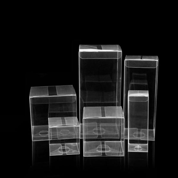 

gift wrap 50pcs square transparent mooncake biscuit packing boxes storage case container