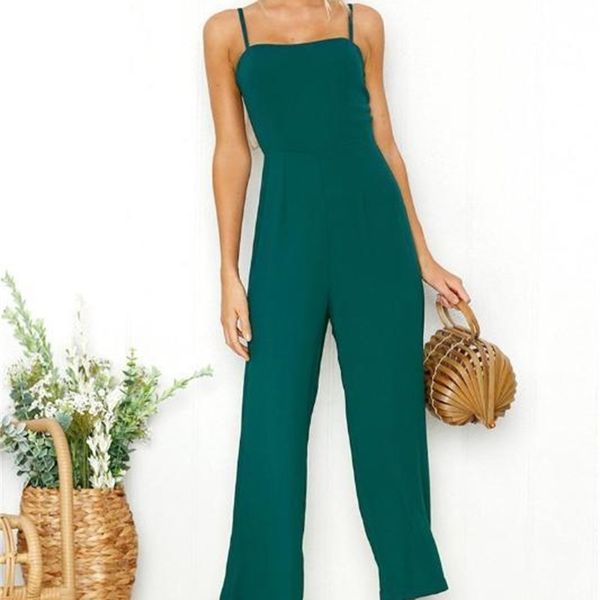 

Color Designer Jumpsuits Sexy Sling Wrapped Chest Zipper Female Clothing Fashion Casual Apparel Womens Summer Solid, Yellow
