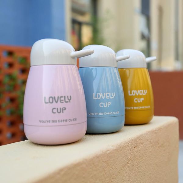 

water bottles stainless steel heat preservation cup female students portable ins children's small mini cute big belly
