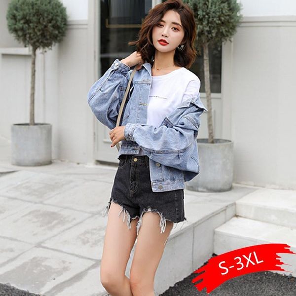 

women's jackets spring autumn denim coat women casual blue coats clothes drop qhd0, Black;brown