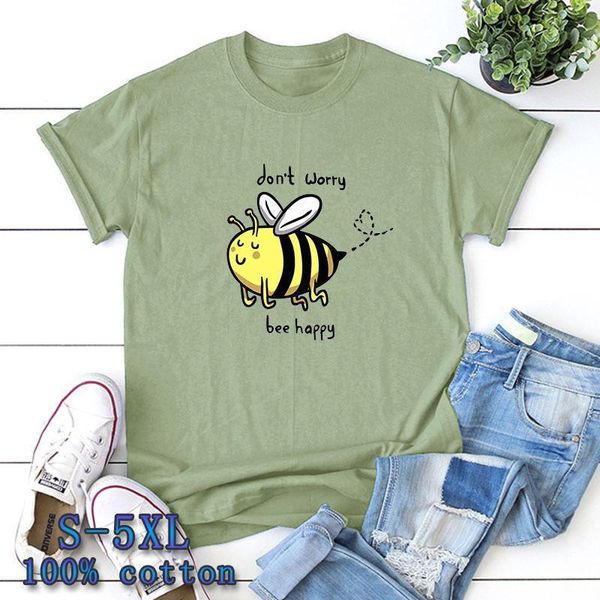 

v neck large size s women t shirts 5xl cute little bee cartoon shirt ladies 100% cotton o short sleeve, White