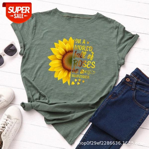 

women's loose round neck short-sleeved cotton t-shirt t288 #z94l, White