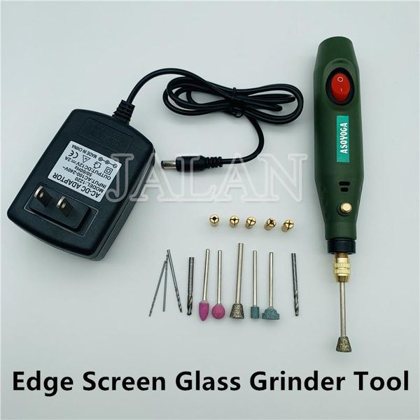 

cell phone repairing tools mini electric handheld grinder tool kit edge screen glass damage cutting polishing drill lcd display glue cleanin