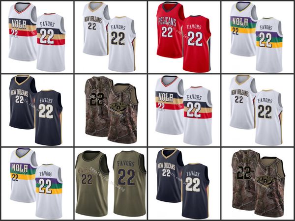 

new orleans pelicans men #22 derrick favors retro basketball jersey, Black