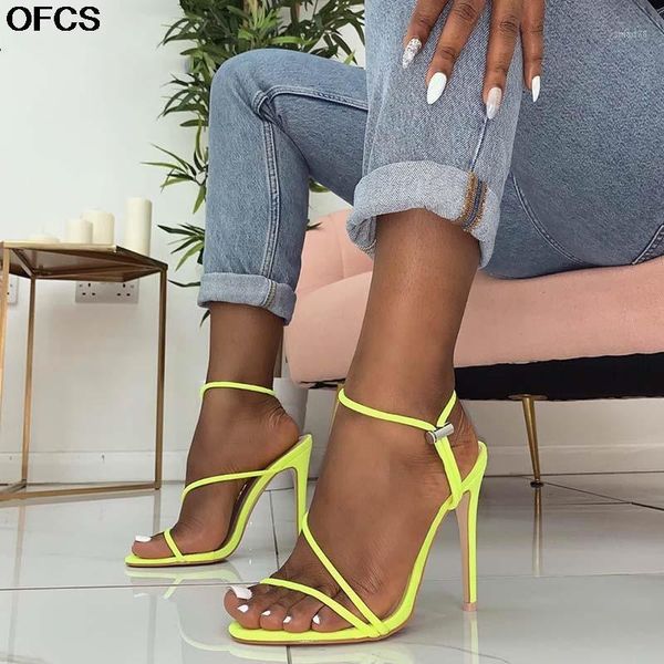 

sandals woman 12cm high heels ankle strap fashion cross-strap narrow band slip-on dress pumps1, Black