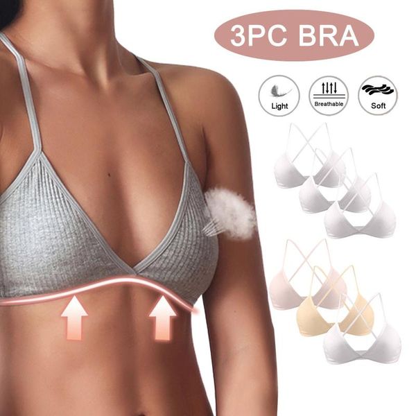 

bras soft cotton bra comfortable underwear wireless bralette 3/4 cup intimate lingerie thin seamless deep v for women, Red;black