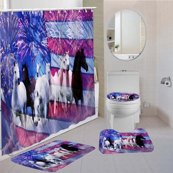 

shower curtains 3d printing independence day series curtain set flag waterproof polyester fabric household item