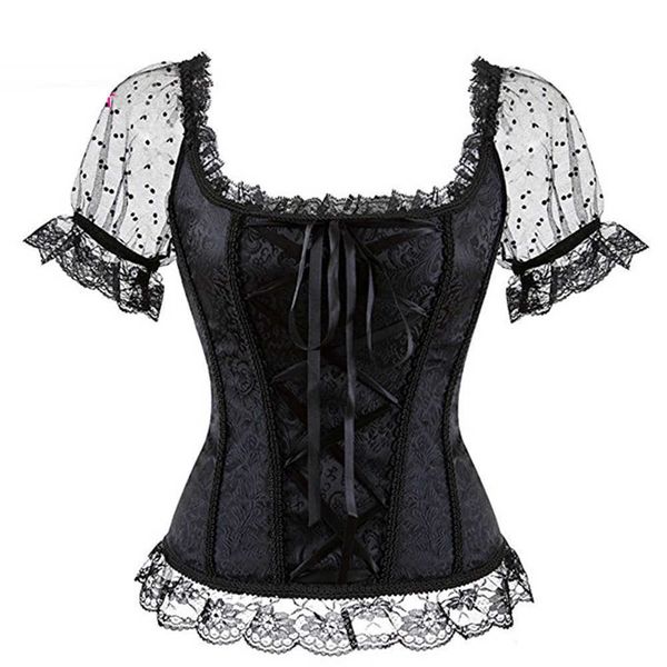 

bra court neck lace tight women's body shaping dress corset, Black;white