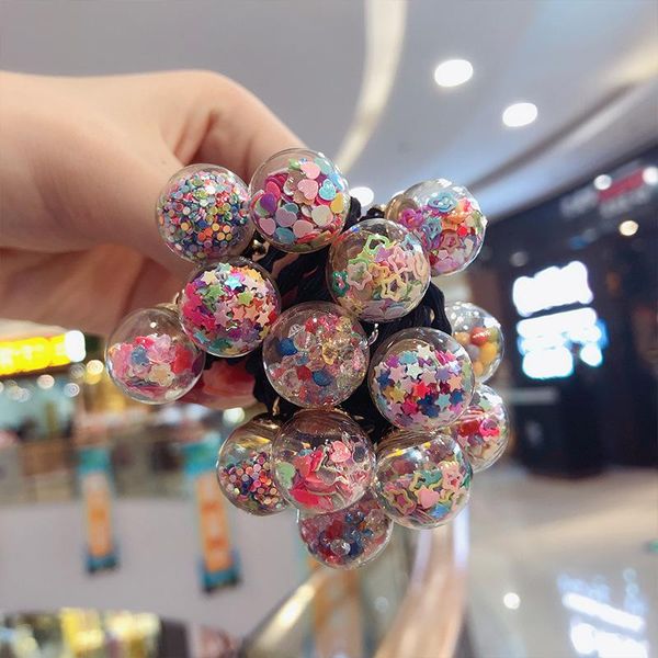 

hair accessories baby girl children kids small with turban color elastic band nylon rope 16pcs, Slivery;white
