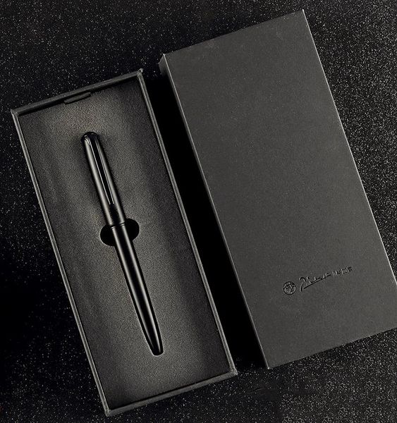 

pimio 916 fountain pen metal black series engraved accpet /0.5mm/1.0mm ink pens with gift box christmas